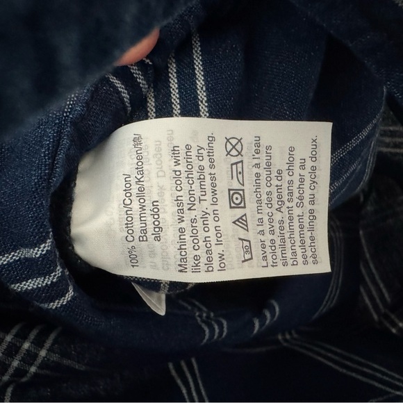 J. Crew Factory Windowpane Denim Crossover Jumpsuit - Picture 8 of 10